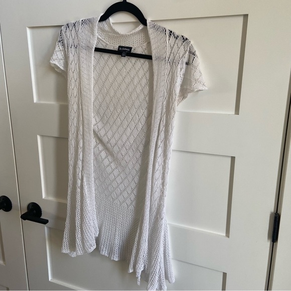 90s Y2K Le Chateau White Open Knit Cardigan - Picture 4 of 9